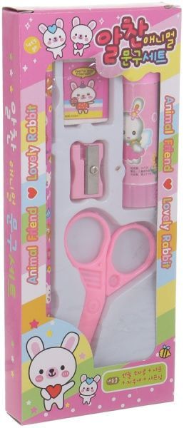 Набір канцелярський подарунковий рожевий 