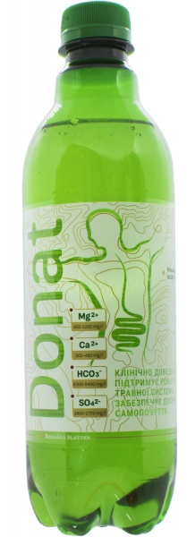 Вода мінеральна Donat Природна лікувальна сильногазована 0,5 л 
