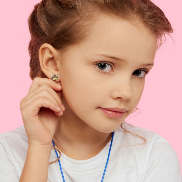 Серьги UMa&UMi Мишка с медом