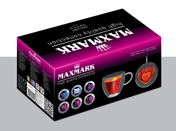 Набор чашек Heart 150 мл 2 шт. MK-2745DW Maxmark