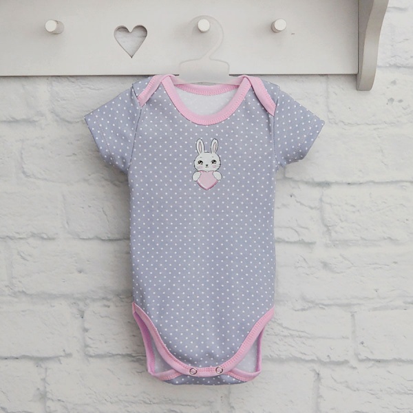 Боди детское для девочки Blanka Зайчик р.92 серый 110157 