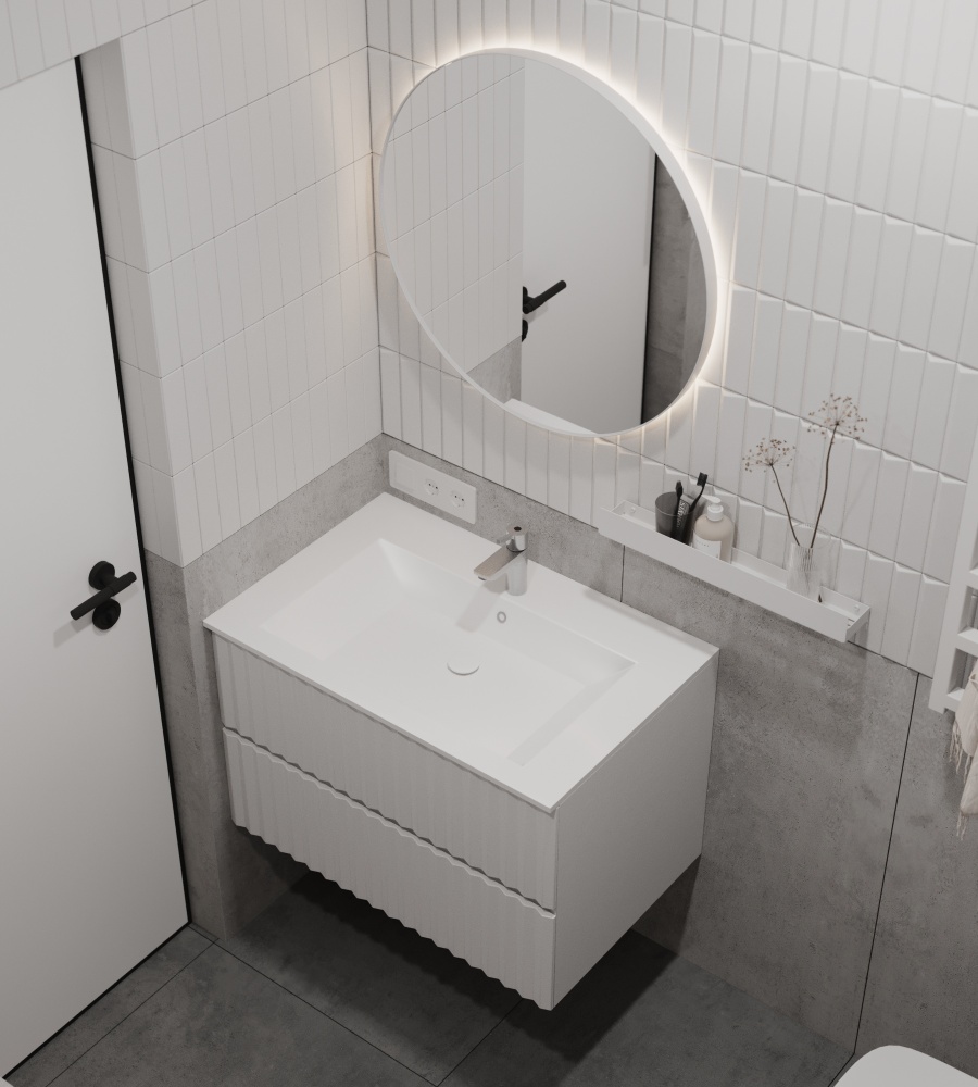 Тумба подвесная Сансервіс MARBLE-100 под умывальник ELIT 100 белый