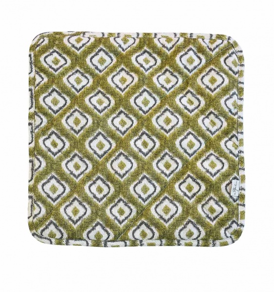 Чехол для стула Villa Узор 35x35 см зеленый с рисунком Прованс