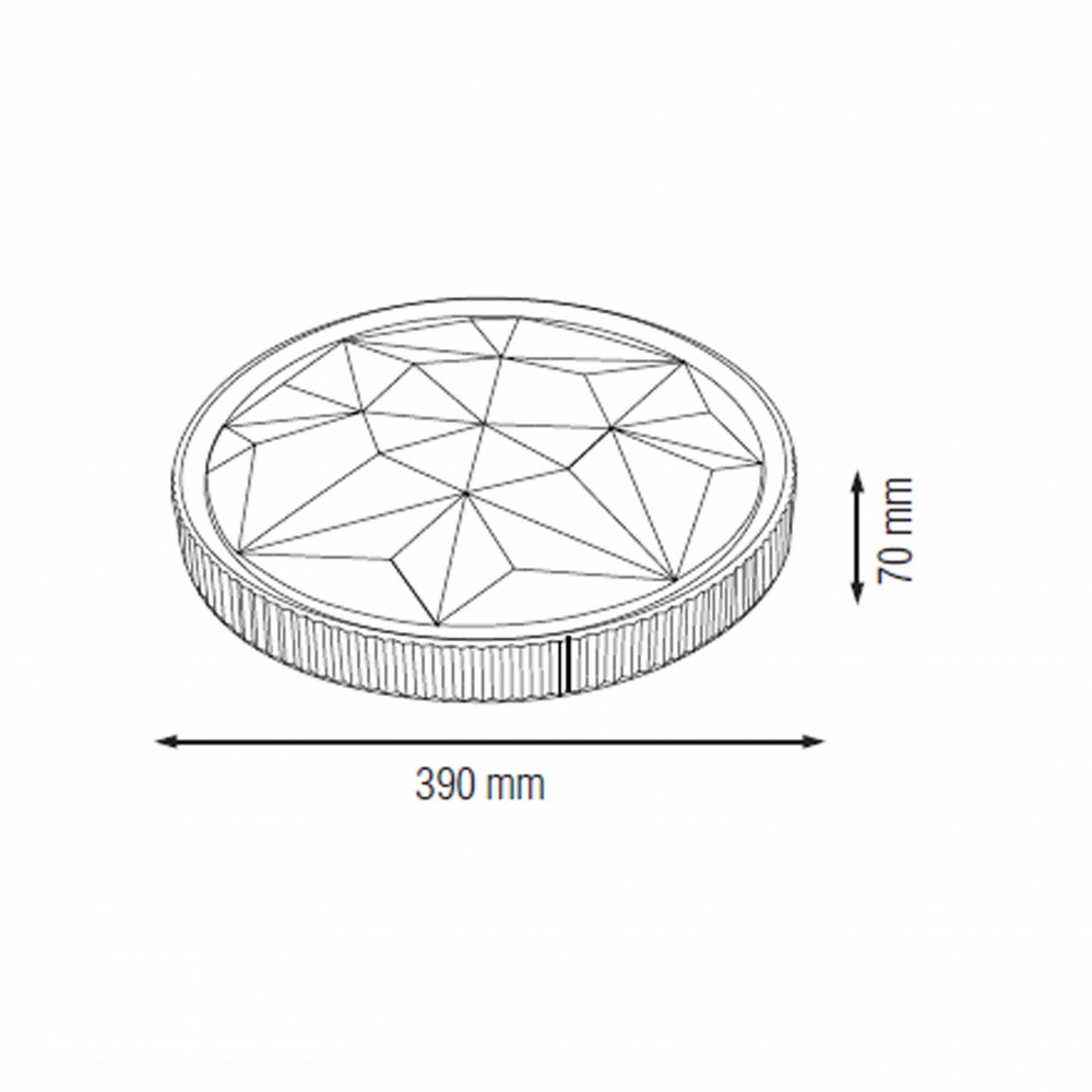 Світильник стельовий HOROZ ELECTRIC AZTEC 36 Вт чорний 6400 К 027-018-0036-03-1