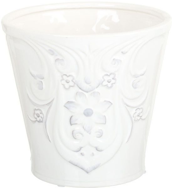 Кашпо керамічне Букет круглий (LJ16A0160D) кремовий 