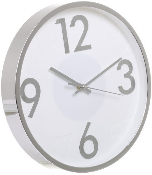 Часы настенные Basic 35,5 см серебряный