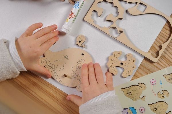 Раскраска UGEARS Кит