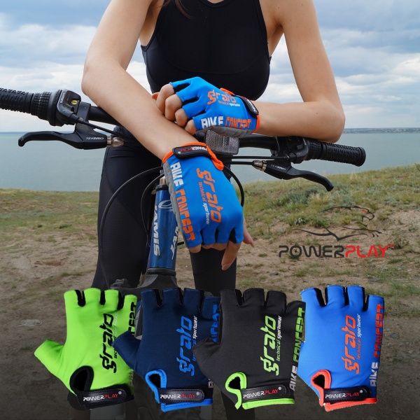 Рукавички PowerPlay 5029G_M_Blue р. M блакитний