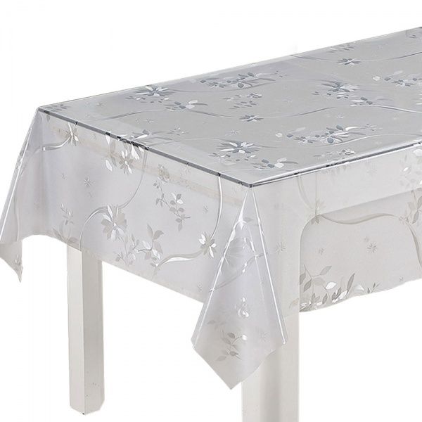 Скатерть 3Д ТС368-001 Нежность 137x200 см белый Даріана 