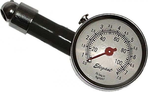 Манометр автомобільний Elegant MAXI металічний в коробці 7 атм 