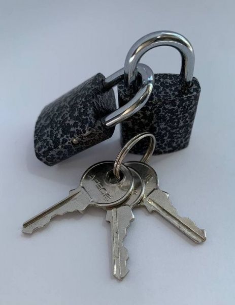 Замок навесной Apecs PD-20-20-Blister (2Locks+3Keys) открытый (амбарный) 