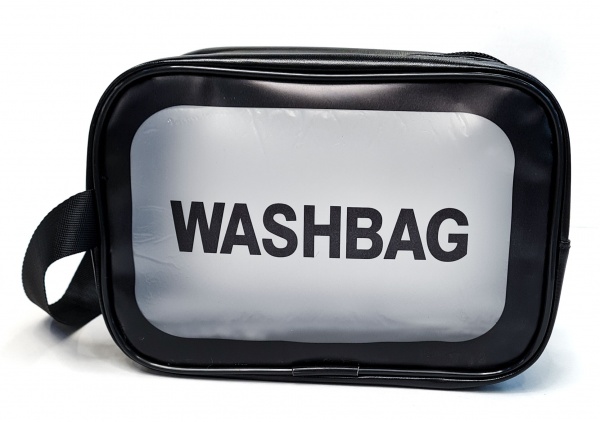 Косметичка прозора 20,5х7х13 см чорний