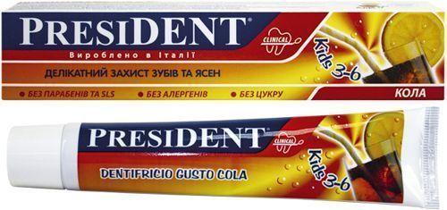 Дитяча зубна паста PresiDENT Clinical Kids Кола 50 мл