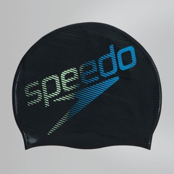 Шапочка для плавания Speedo SLOGAN_PRT_CAP_AU 8-08385C718 one size черный