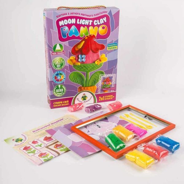 Набор для творчества OKTO Картина-панно из легкого пластилина Избушка 70007