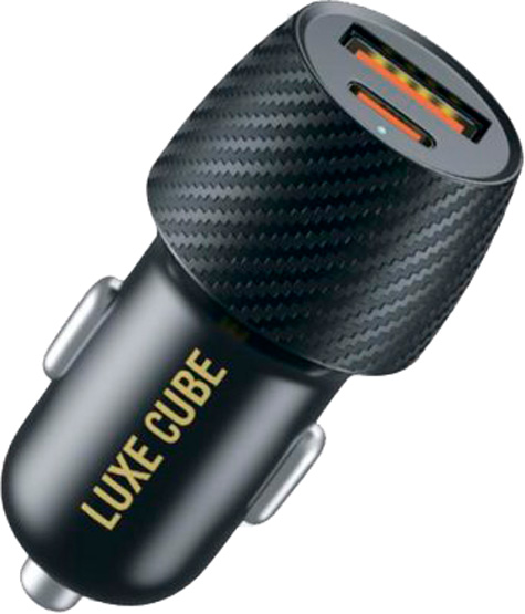 Автомобильное зарядное устройство Luxe Cube USB type-С / USB Type-A 3.0 Power Delivery Black (4446689880957) 