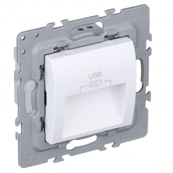 Розетка подвійна із заземленням Efapel Latina IP20 білий матовий 4738412 SBM