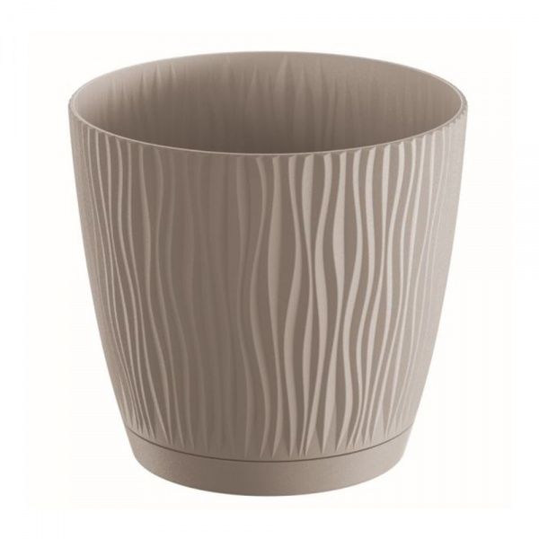 Горшок для цветов Prosperplast SANDY 170 мм с подставкой круглый 4,43л мокко (26774-7529) 