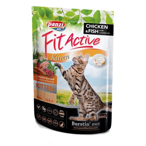 Корм сухой FitActive Кitten с курицей 300 г