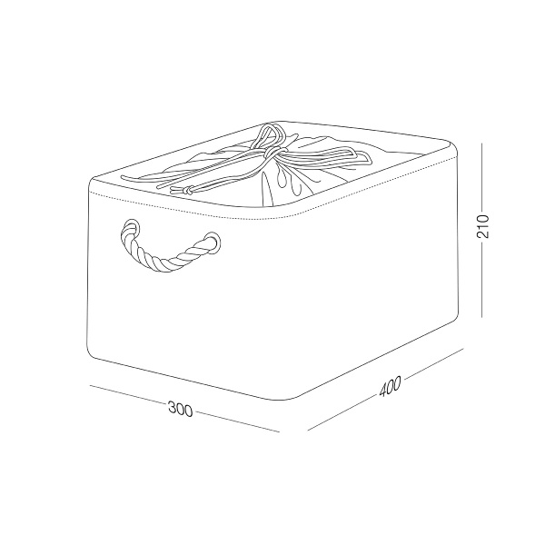 Ящик для зберігання MVM TH-13 L GRAY 210x300x400 мм