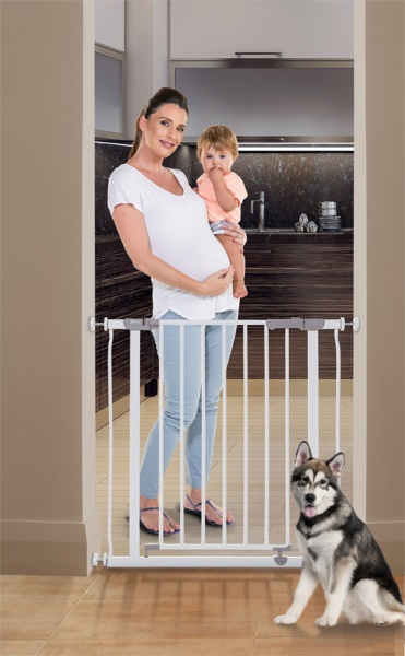 Барьер-ворота DreamBaby AVA для проема 75-81 см белый