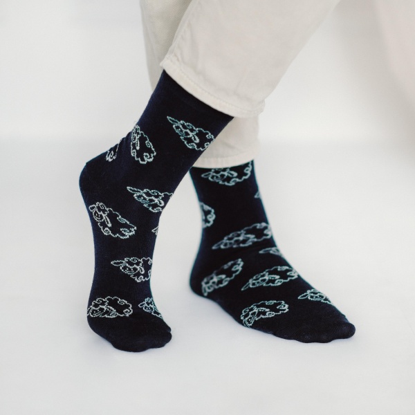 Шкарпетки Flokati Sheeps р.37-39 синій 1 шт.