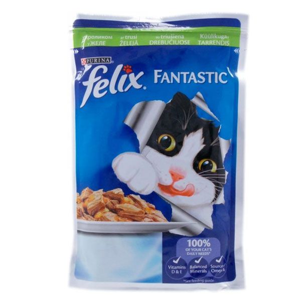 Корм Felix Fantastic з кроликом в желе 100 г