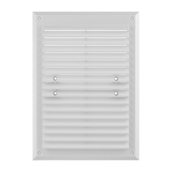 Гратка для вентиляції MiniMax з сіткою проти комах 265 х 190 мм (1105) пластик білий 