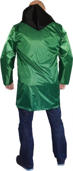 Плащ-дождевик на молнии, с капюшоном р. one size рост универсальный зеленый