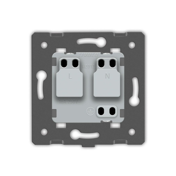 Механизм розетки с заземлением Livolo C7 IP20 белый VL-C7-C1EU-11