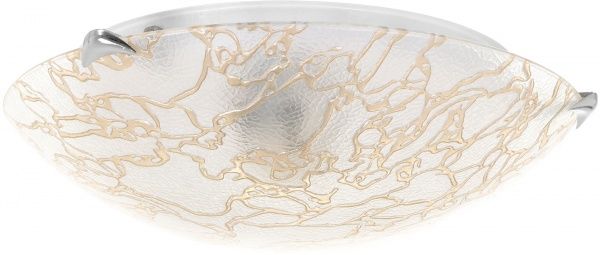 Світильник настінно-стельовий УТ Сяйво НПБ Мармур 1x60 Вт E27 золотий 2501 