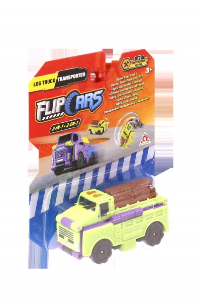 Машинка-трансформер Flip Cars Лісовоз та транспортер EU463875-03