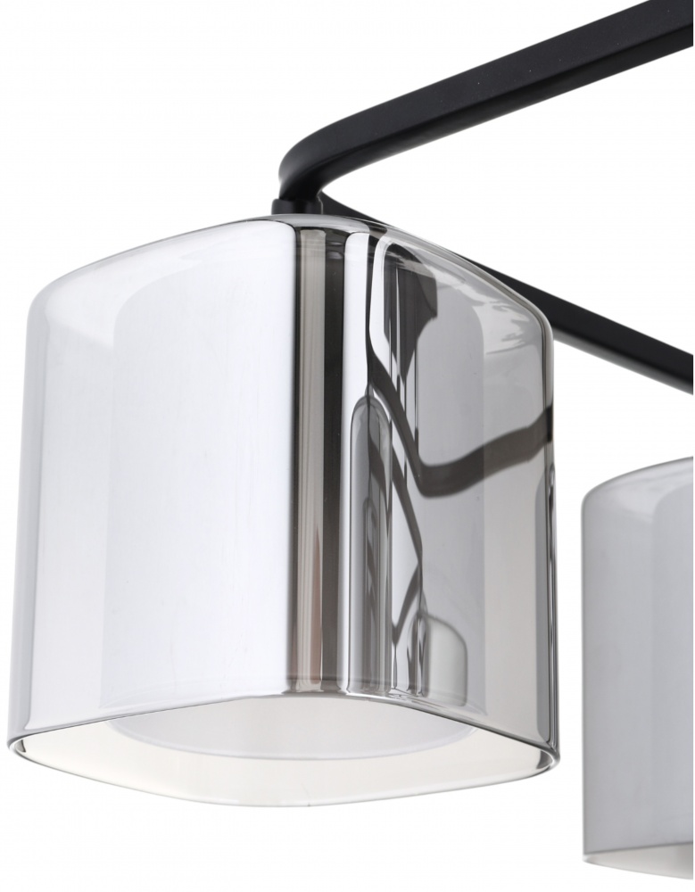 Люстра стельова Sensio Hercules 6x40 Вт E27 чорний/димчастий ALG-07552/6