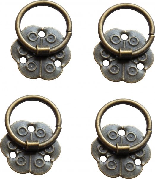 Ручка декоративна стара латунь 20х20 мм 4 шт.