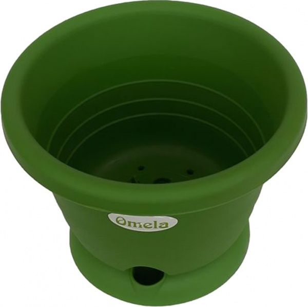 Горшок пластиковый Омела Омела Пастель 1 литра круглый 1л олива 