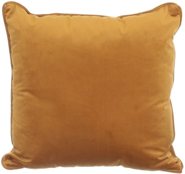 Подушка декоративная Велюр с кантом 45x45 см горчичный La Nuit 