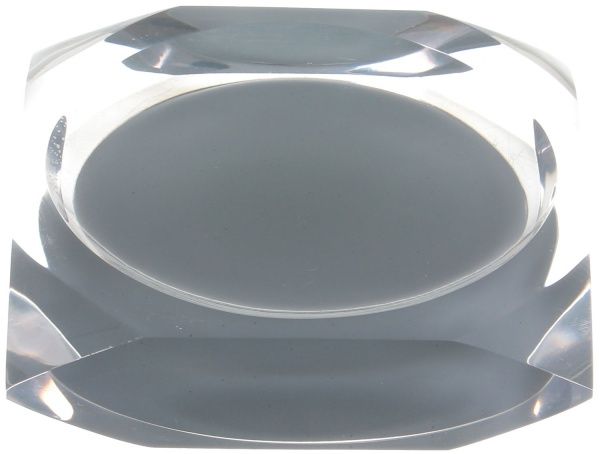 Мыльница Luna diamond серая 11х11 см