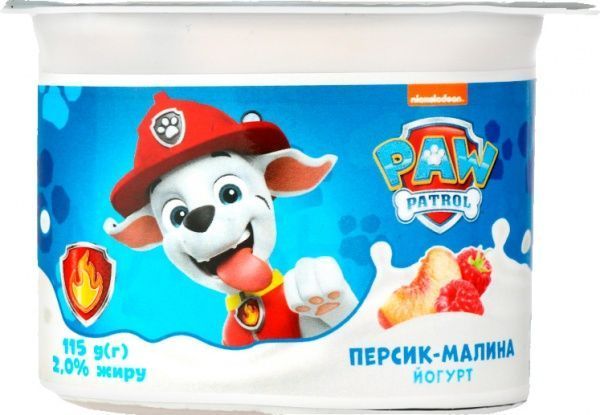 Йогурт Danone 2% стакан 115г персик-малина (4820052669781) 