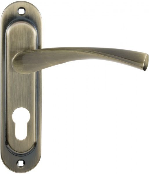 Ручка на планке Bruno + замок 1250/40 PZ 50 мм бронзовый