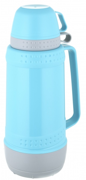 Термос Mercury со стеклянной колбой голубой 1800 мл Flamberg Smart Kitchen