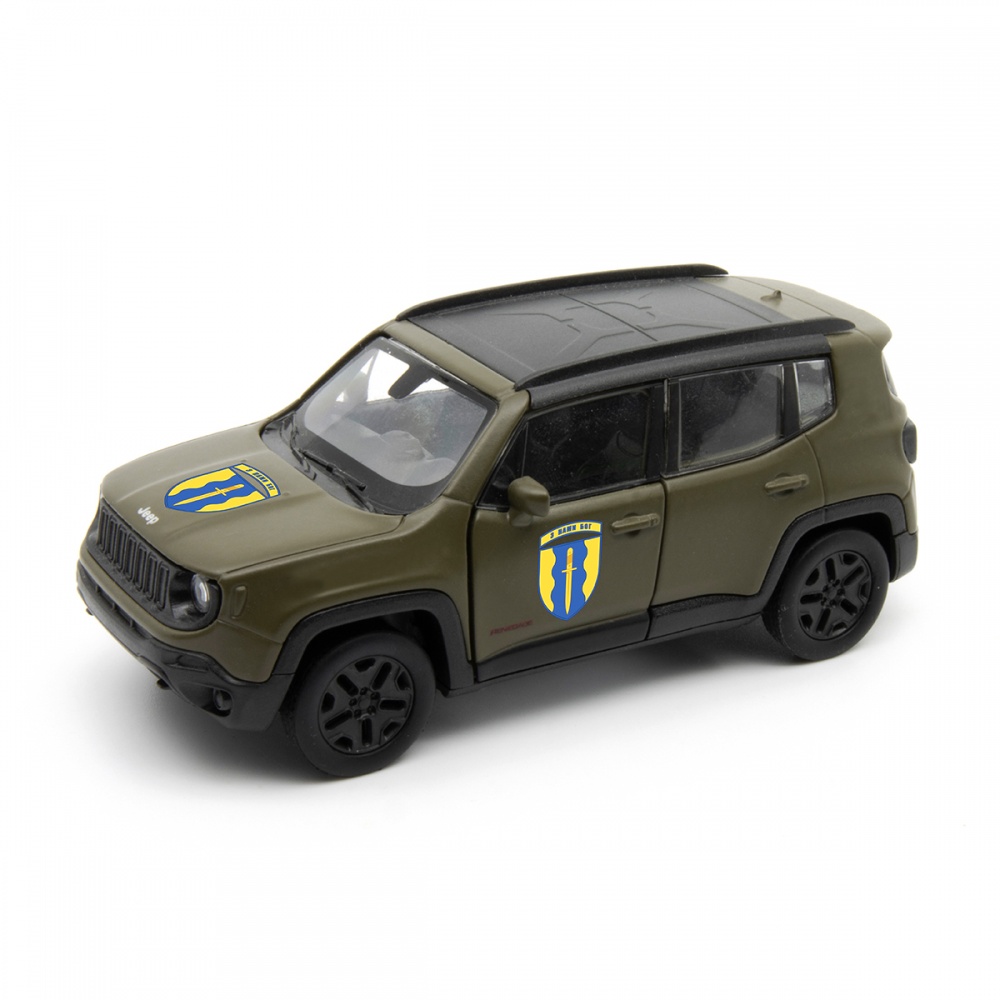 Автомодель TechnoDrive 1:32 серии Шевроны Героев Jeep Renegade Trailhawk Айдар 250351W