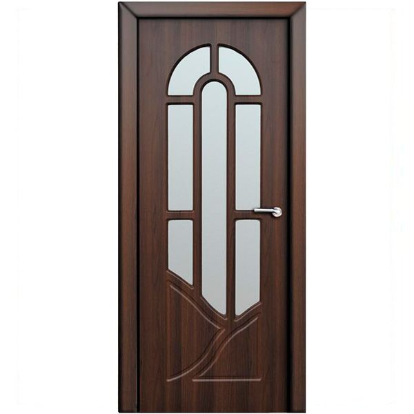 Дверь межкомнатная Аркадия 90 см шоколадный орех со стеклом