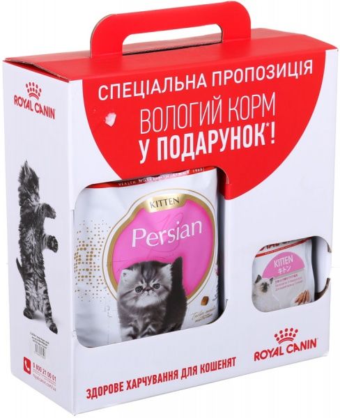 Корм Royal Canin сухой для котов FBN Kitten Persian 2 кг +3 пауча
