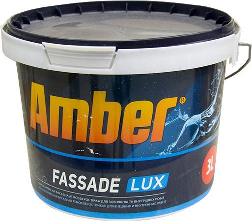 Фарба акрилова Amber Fassade LUX мат білий 3л