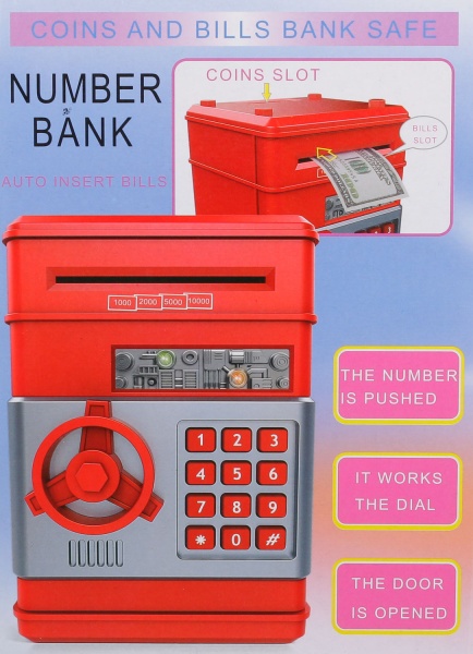 Сейф-скарбничка електронний дитячий стандарт рожевий OTE0648259/pink