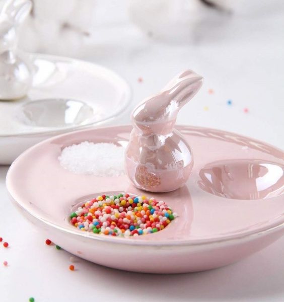 Блюдо для яиц Розовый зайчонок 12 см 947-032 Lefard 