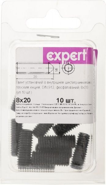 Гвинт метричний DIN913 8x20 мм 10 шт Expert Fix