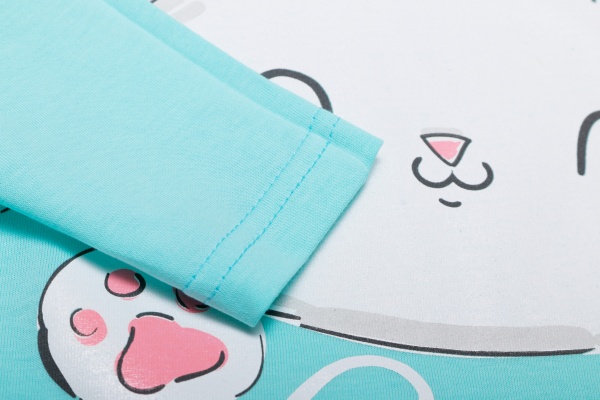 Футболка для дівчаток Luna Kids з принтом Cute р.110 ментоловий 