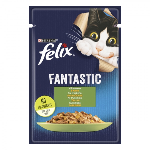 Консерва для котів Felix Fantastic кролик в желе 85 г