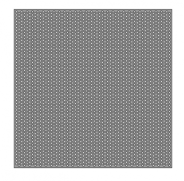 Сталь листова перфорація без покриття (круг d12) сірий 1000x1000x0,8 мм